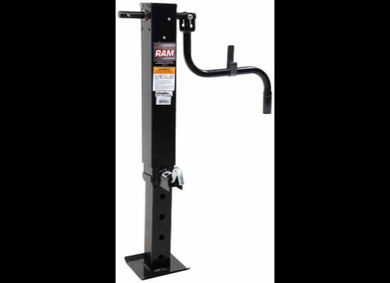 RAM SQUARE DIRECT WELD ON JACK, SPRING RETURN DROP LEG, 25-7/8" LIFT 10K LIFT , 12K SUPPORT,