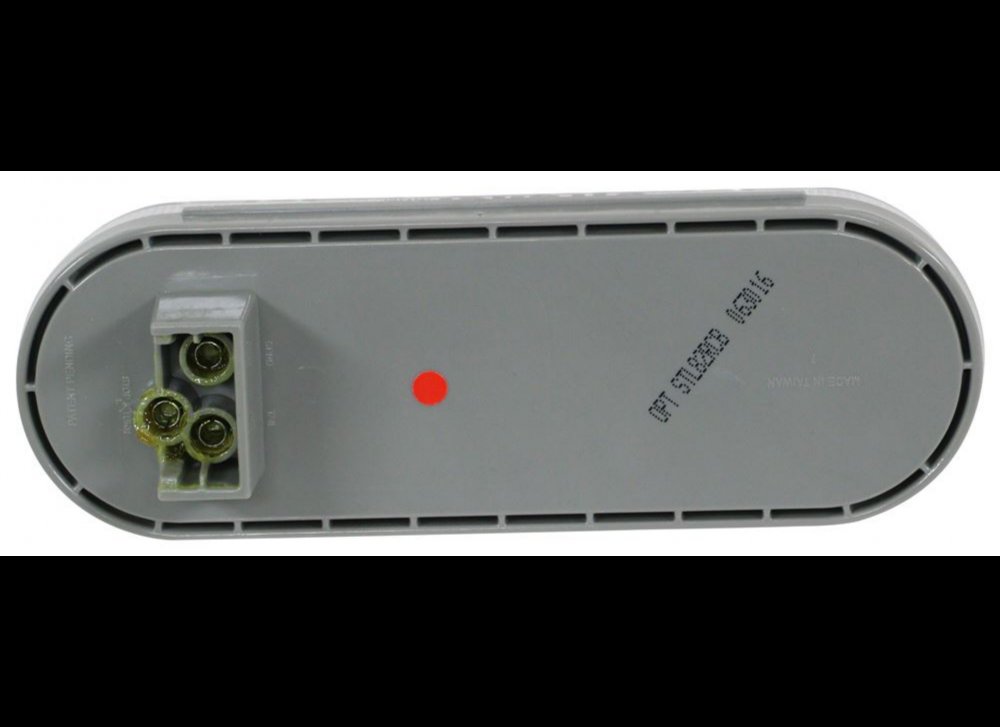 6-7/16" X 2-5/16" OVAL LED TRAILER TAIL LIGHT, STOP, TURN, 10 DIODE, CLEAR LENS, RED DIODES