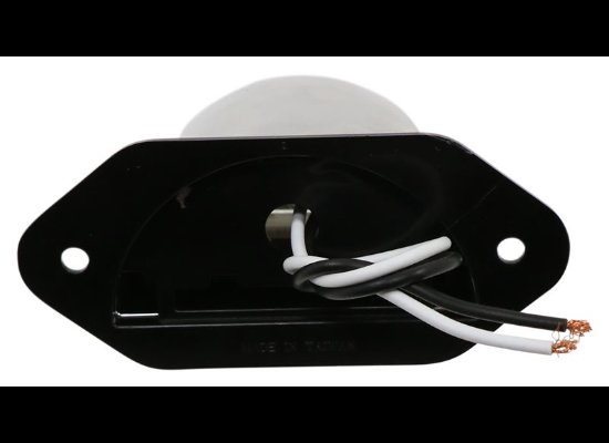 LED LICENSE PLATE LIGHT, SUBMERSIBLE, 1 DIODE, CHROME HOUSING, CLEAR LENS, 2 WIRE, 4-1/8"L X 2-3/4"W