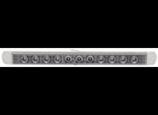 OPTRONICS LED COMBINATION TAIL LIGHT, CLEAR LENS LED, 11 DIODE, 17" X 1-1/2"