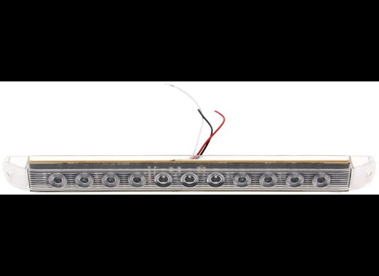 OPTRONICS LED COMBINATION TAIL LIGHT, CLEAR LENS LED, 11 DIODE, 17" X 1-1/2"