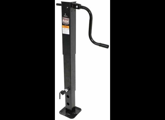 RAM SQUARE DIRECT WELD ON JACK, SPRING RETURN DROP LEG, 28-3/4" LIFT 12K LIFT , 12K SUPPORT,