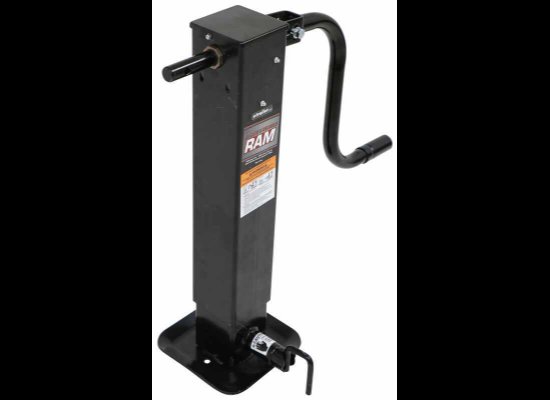 RAM SQUARE DIRECT WELD ON JACK, SPRING RETURN DROP LEG, 28-3/4" LIFT 12K LIFT , 12K SUPPORT,