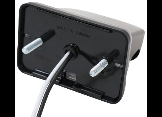 LED LICENSE PLATE LIGHT, SUBMERSIBLE, 3 DIODE, BLACK HOUSING, CLEAR LENS, 2 WIRE, 2-3/4"L X 1-7/8"W