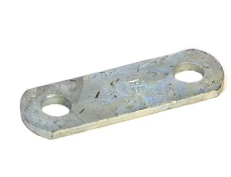 SHACKLE STRAP 2-5/8" X 1-1/4" WITH 9/16" HOLES - GALVANIZED FINISH