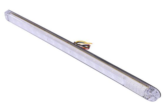 OPTRONICS LED TAIL LIGHT, STOP, TURN, REVERSE, 19 DIODE, CLEAR LENS, 20-1/2"X1" OVAL