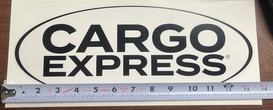 ST DECAL, CARGO EXPRESS, LARGE, BLACK, OVAL
