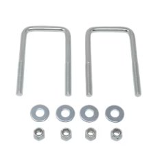 TPP ZINC SQUARE U-BOLTS, 3/8"-16 DIAMETER, 4/1/4" L, 2-1/4" W, QTY. 2, RETAIL PACKAGED