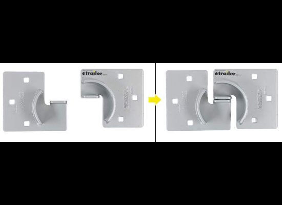 TRIMAX TRAILER DOOR HASP FOR PUCK LOCK, BOLT ON, 8-1/2" X 4-1/2" X 1-5/8"
