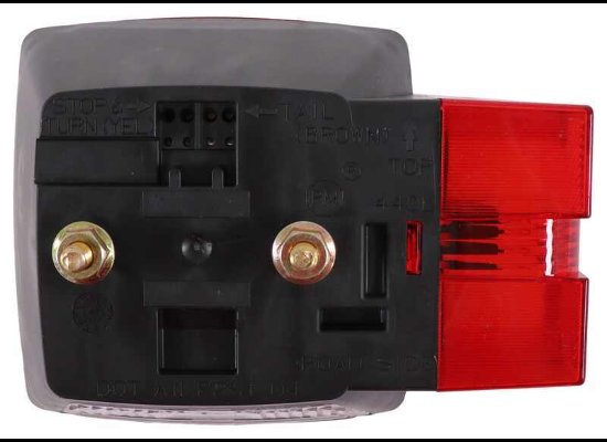 PETERSON TAIL LIGHT, 7 FUNCTION, SQUARE DRIVER SIDE DS RS, 5-15/16"X4-1/2"