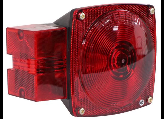 PETERSON TAIL LIGHT, 7 FUNCTION, SQUARE DRIVER SIDE DS RS, 5-15/16"X4-1/2"