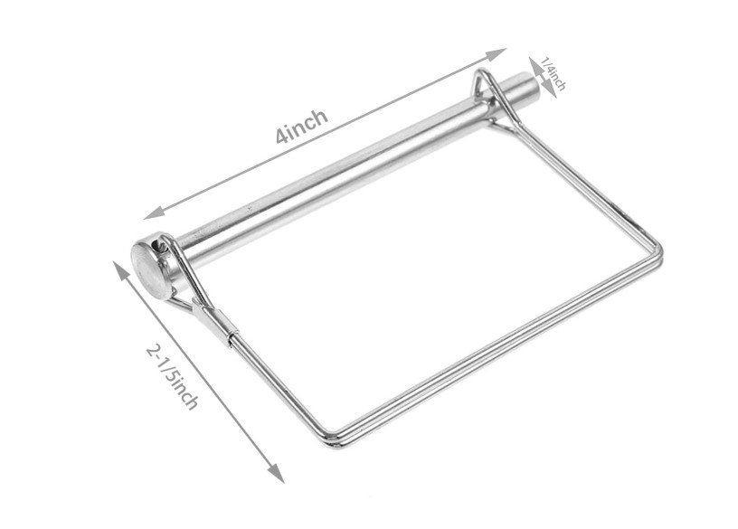 COUPLER SNAPPER PIN, SNAP PIN 1/4" X 4", SQUARE, HITCH PIN