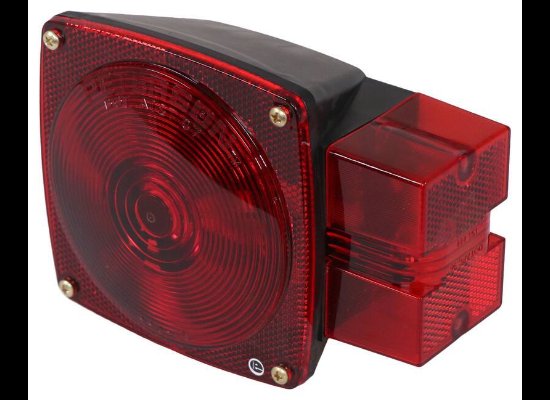PETERSON TAIL LIGHT, 7 FUNCTION, SQUARE PASSENGER SIDE PS CS, 5-15/16"X4-1/2"