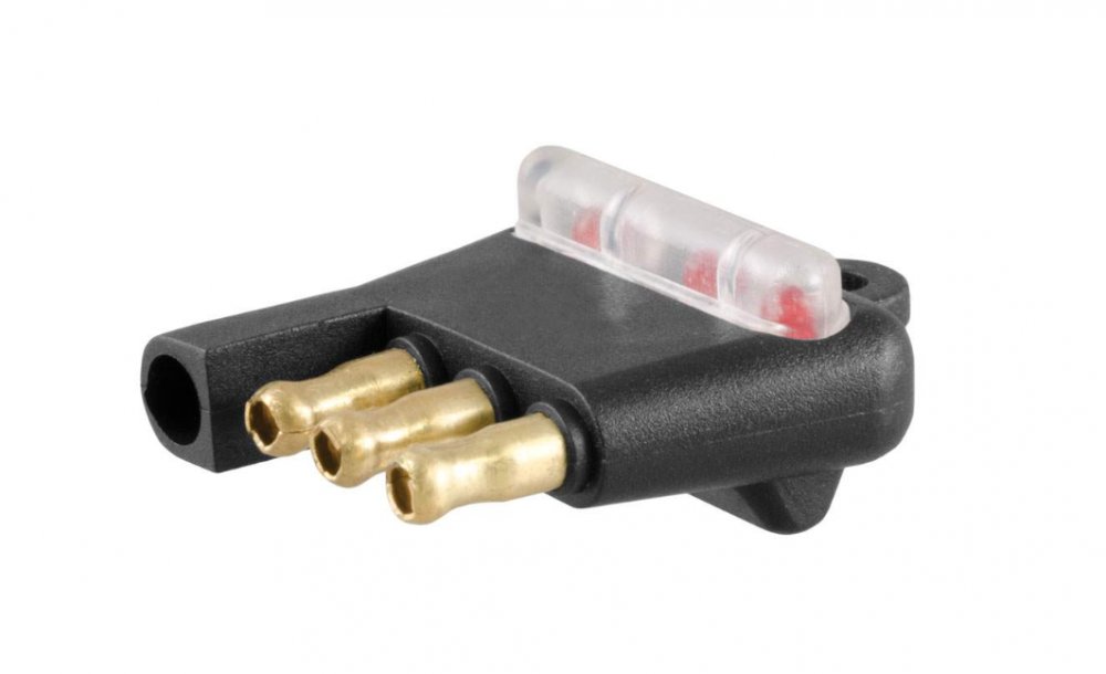 CURT 4-WAY / 4-PIN FLAT SOCKET CIRCUIT TESTER, LED FOR VEHICLE END, RETAIL PACKAGED