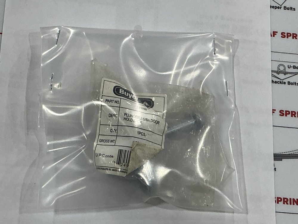 BUYERS PLUNGER, 2-5/8", DOOR HOLDBACK