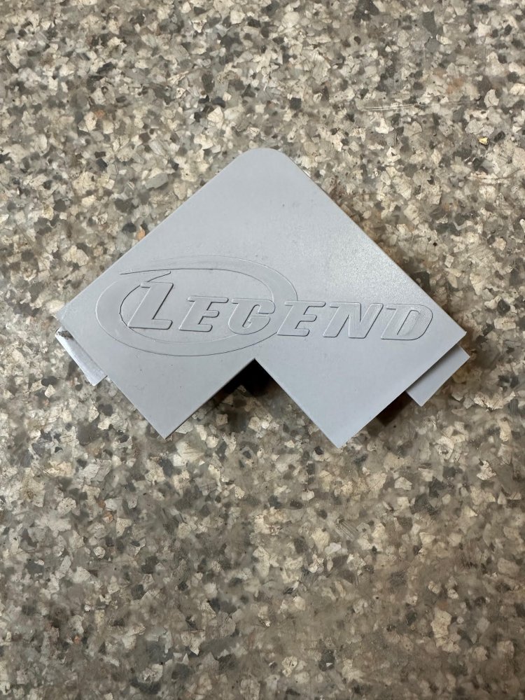 LEGEND ENCLOSED CARGO DOOR CORNER, RAMP PROTECTOR, GRAY PLASTIC