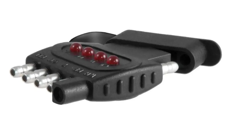 CURT 5-WAY / 5-PIN FLAT SOCKET CIRCUIT TESTER, LED FOR VEHICLE END