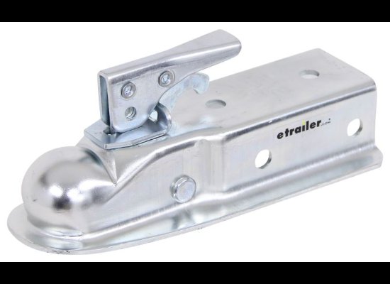 RAM 2" BALL TRAILER COUPLER, TRIGGER LATCH, 3.5K ZINC COATED, 2-1/2" SQUARE TONGUE
