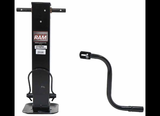 RAM SQUARE DIRECT WELD ON JACK, SPRING RETURN DROP LEG, 26-1/2" LIFT 12K LIFT , 20K SUPPORT