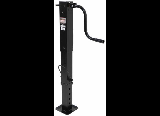RAM SQUARE DIRECT WELD ON JACK, SPRING RETURN DROP LEG, 26-1/2" LIFT 12K LIFT , 20K SUPPORT