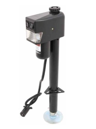 RAM A-FRAME ELECTRIC JACK, 3.5K WITH FOOTPLATE AND 7-WAY PLUG, 25-1/8" LIFT, 18" TRAVEL, BLACK