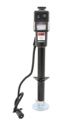 RAM A-FRAME ELECTRIC JACK, 3.5K WITH FOOTPLATE AND 7-WAY PLUG, 25-1/8" LIFT, 18" TRAVEL, BLACK