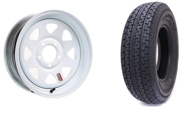 205/75R15 SPARE TIRE - WHITE SPOKE 5 LUG 5X5