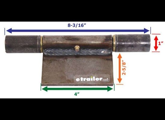 RAMP DOOR HINGE, 8-3/16" X 1" DIAMETER PIN, GREASEABLE STEEL