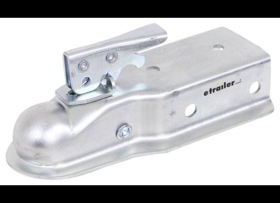RAM 2" BALL TRAILER COUPLER, TRIGGER LATCH, 8K ZINC COATED, 3" SQUARE TONGUE