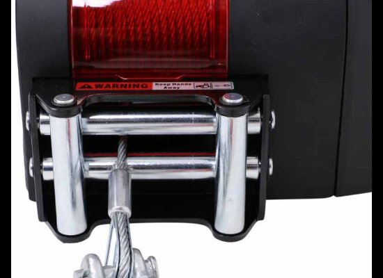 BULLDOG UTILITY WINCH, WIRE ROPE 50', ROLLER FAIRLEAD, 2.5K