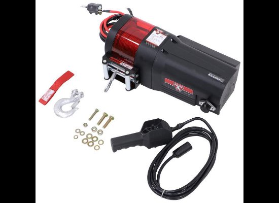 BULLDOG UTILITY WINCH, WIRE ROPE 50', ROLLER FAIRLEAD, 2.5K