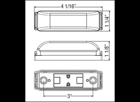 OPTRONICS MIRO-FLEX THINLINE LED TRAILER CLEARANCE/SIDE MARKER LIGHT