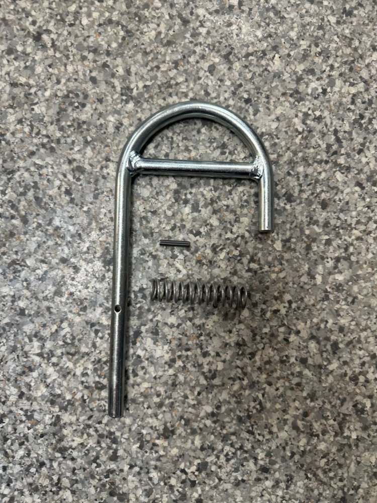 QUALITY STEEL/ALUMINUM UTILITY GATE J-HOOK PIN ASSEMBLY, COMPLETE W/PIN AND SPRING