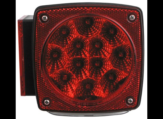 MICRO FLEX LED TRAILER TAIL LIGHT, 7 FUNCTION, SQUARE, 20 DIODE DRIVER SIDE, DS LEFT 5-1/4" x 5