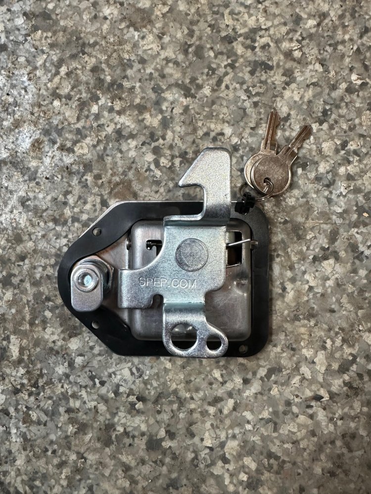 LOCKING STEEL FLUSH TOOLBOX LATCH, LOCKING, W/ KEYS