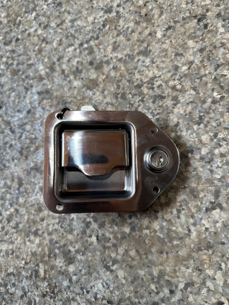 LOCKING STEEL FLUSH TOOLBOX LATCH, LOCKING, W/ KEYS