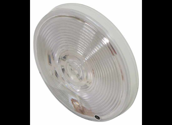 4-1/4" ROUND LED CLEAR / WHITE TRAILER LIGHT, 1 DIODE, CLEAR LENS