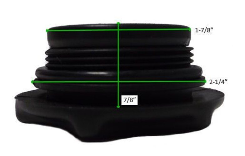 REPLACEMENT ACTUATOR RESERVOIR FILL CAP FOR TIEDOWN MODEL 660E , 750E , 850E - 2-1/4" , 1.98" O.D.