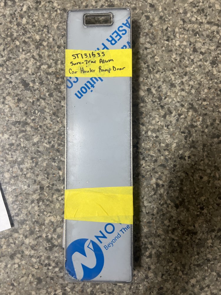 SURE-TRAC CARHAULER RAMP DOOR WITH HINGE, ALUMINUM DOOR WITH STEEL HINGE - HARDWARE INCLUDED