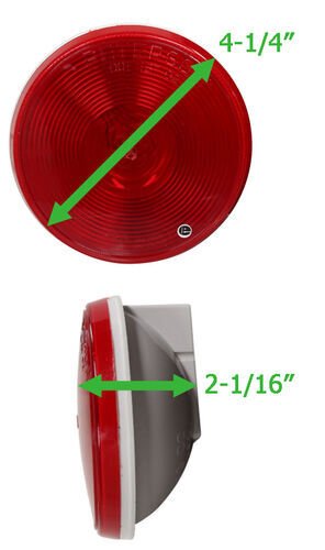 4-1/4" ROUND RED TRAILER TAIL LIGHT, STOP, TURN