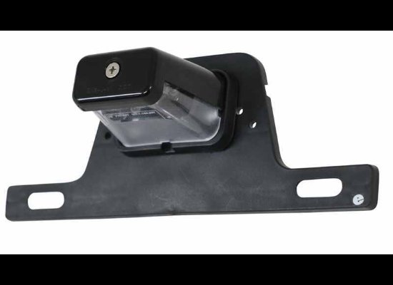 LED TRAILER LICENSE PLATE LIGHT WITH BRACKET - 5 DIODE, BLACK ABS, CLEAR LENS, 8-5/8"X3-1/4"