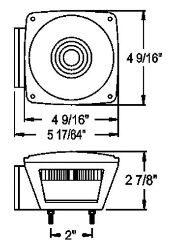 OPTRONICS/WESBAR 6 FUNCTION TAIL LIGHT, PASSENGER SIDE, RS RIGHT, PS 5-5/16" x 4-9/16"