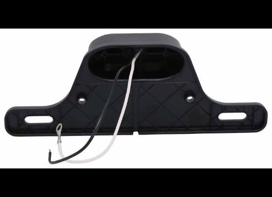 LED TRAILER LICENSE PLATE LIGHT WITH BRACKET - 1 DIODE, BLACK ABS, CLEAR LENS, 8-5/8"X3-1/4"