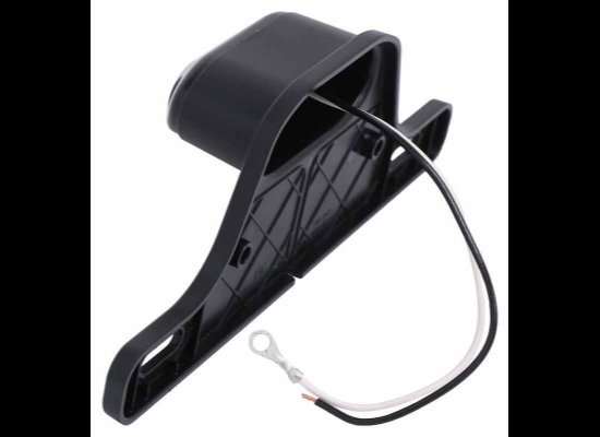 LED TRAILER LICENSE PLATE LIGHT WITH BRACKET - 1 DIODE, BLACK ABS, CLEAR LENS, 8-5/8"X3-1/4"