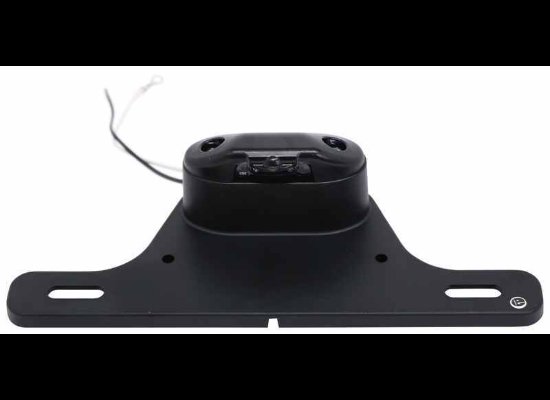 LED TRAILER LICENSE PLATE LIGHT WITH BRACKET - 1 DIODE, BLACK ABS, CLEAR LENS, 8-5/8"X3-1/4"