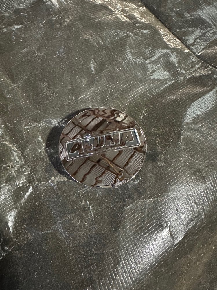 CHROME ALUMA WHEEL CENTER CAP / PLUG 3.195" DIAMETER, FOR LYNX 5-4.5