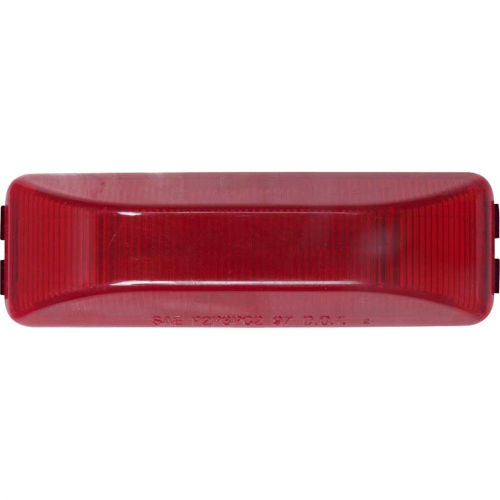 OPTRONICS FENDER / CLEARANCE MARKER LIGHT 4" RED RECTANGULAR 2 BULB
