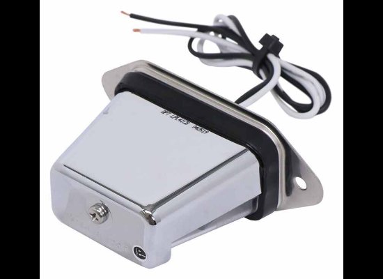 LED TRAILER LICENSE PLATE LIGHT - 5 DIODE, CHROME PLATED, CLEAR LENS