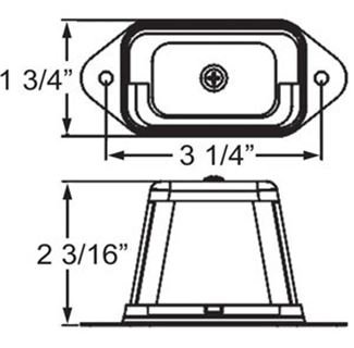 LED TRAILER LICENSE PLATE LIGHT - 5 DIODE, CHROME PLATED, CLEAR LENS