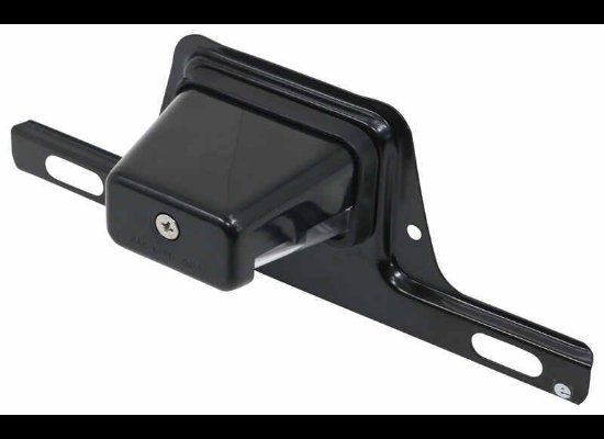 LED TRAILER LICENSE PLATE LIGHT WITH BRACKET - 5 DIODE, BLACK, STEEL, CLEAR LENS, 8-5/8"X3-1/4"